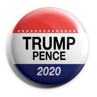 Trump Pence 2020 - Red, White & Blue Campaign Button